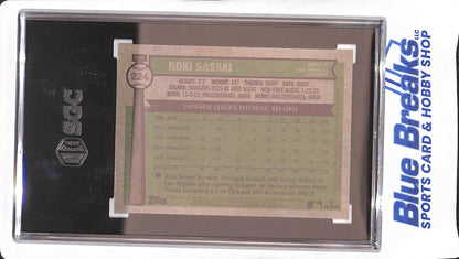 2025 Topps Heritage - Roki Sasaki - RC - Los Angeles Dodgers - Baseball - SGC 9.5 - #224