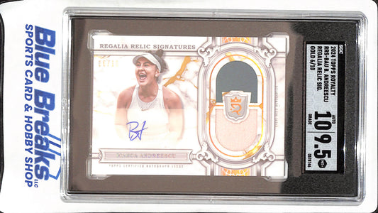 2024 Topps Royalty - Bianca Adreescu - Gold Regalia Relic Signatures - Autograph - 6/10 - Tennis - SGC 9.5/Auto 10 - #RRS-BAU
