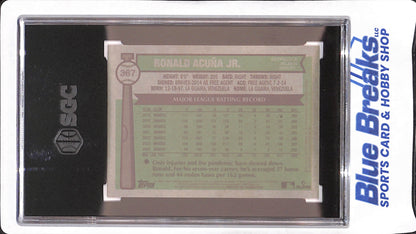 2025 Topps Heritage - Ronald Acuna - Orange Chrome Refractor - 11/25 - Atlanta Braves - Baseball - SGC 10 - #367