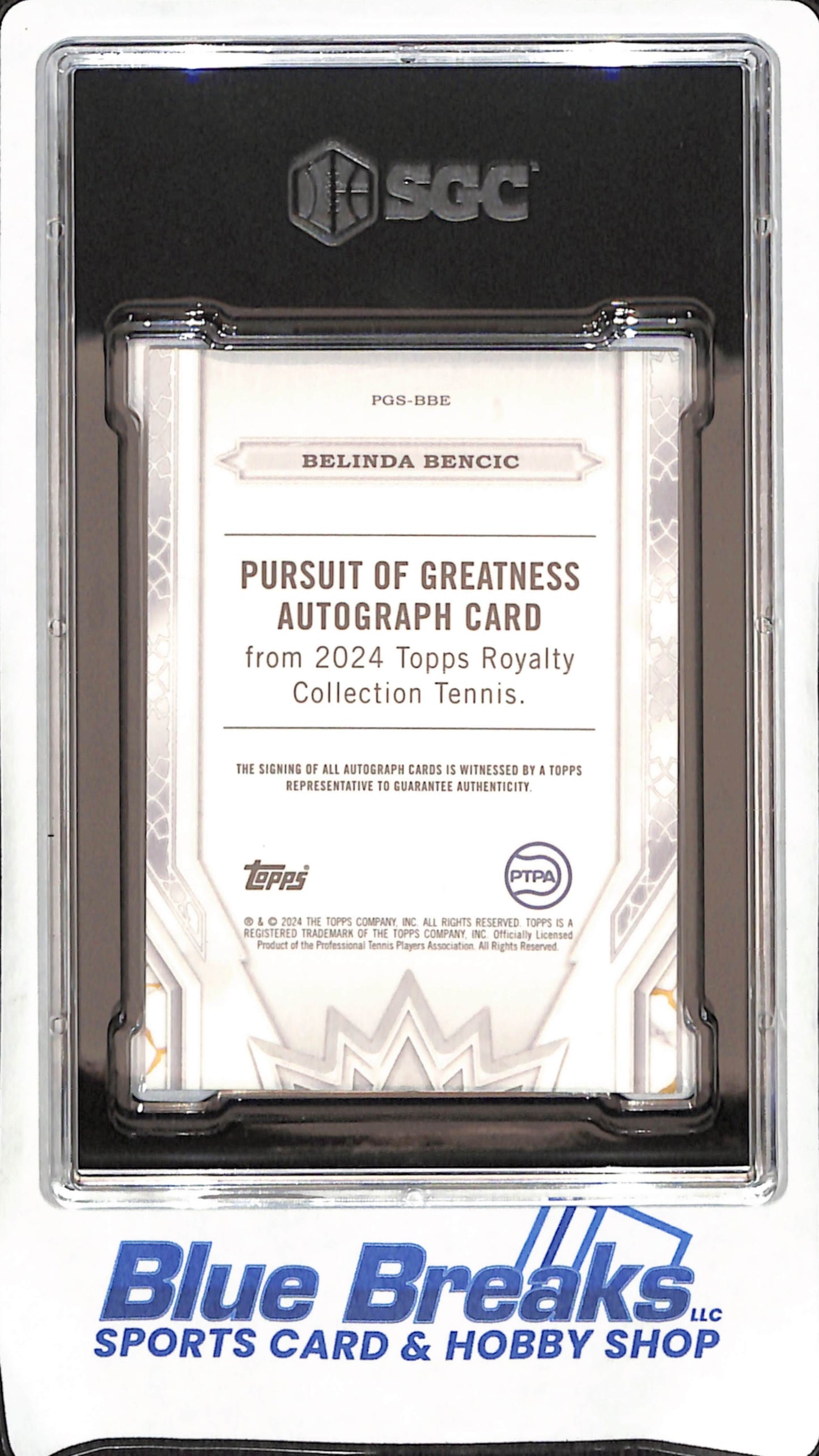 2024 Topps Royalty - Belinda Bencic - Pursuit of Greatness Autograph - 67/75 - Tennis - SGC 9.5/Auto 10 - #PGS-BBE