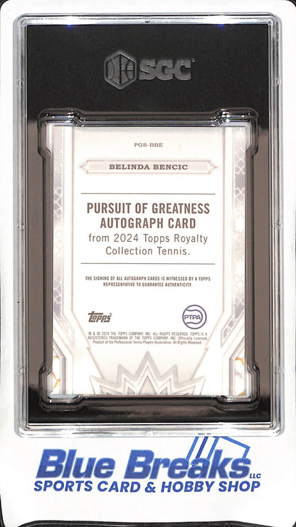 2024 Topps Royalty - Belinda Bencic - Pursuit of Greatness Autograph - 67/75 - Tennis - SGC 9.5/Auto 10 - #PGS-BBE