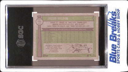 2025 Topps Heritage - Jacob Wilson - Bicentennial RC - 189/200 - Oakland Athletics - Baseball - SGC 10 - #15