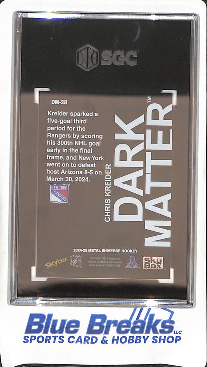 2024-25 Skybox Metal Universe - Chris Kreider - Dark Matter - New York Rangers - Hockey - SGC 9 - #DM-28