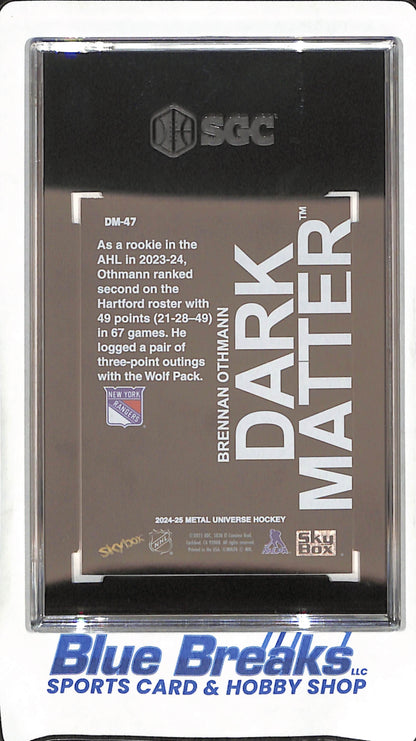 2024-25 Skybox Metal Universe - Brennan Othmann - Dark Matter - New York Rangers - Hockey - SGC 9 - #DM-47