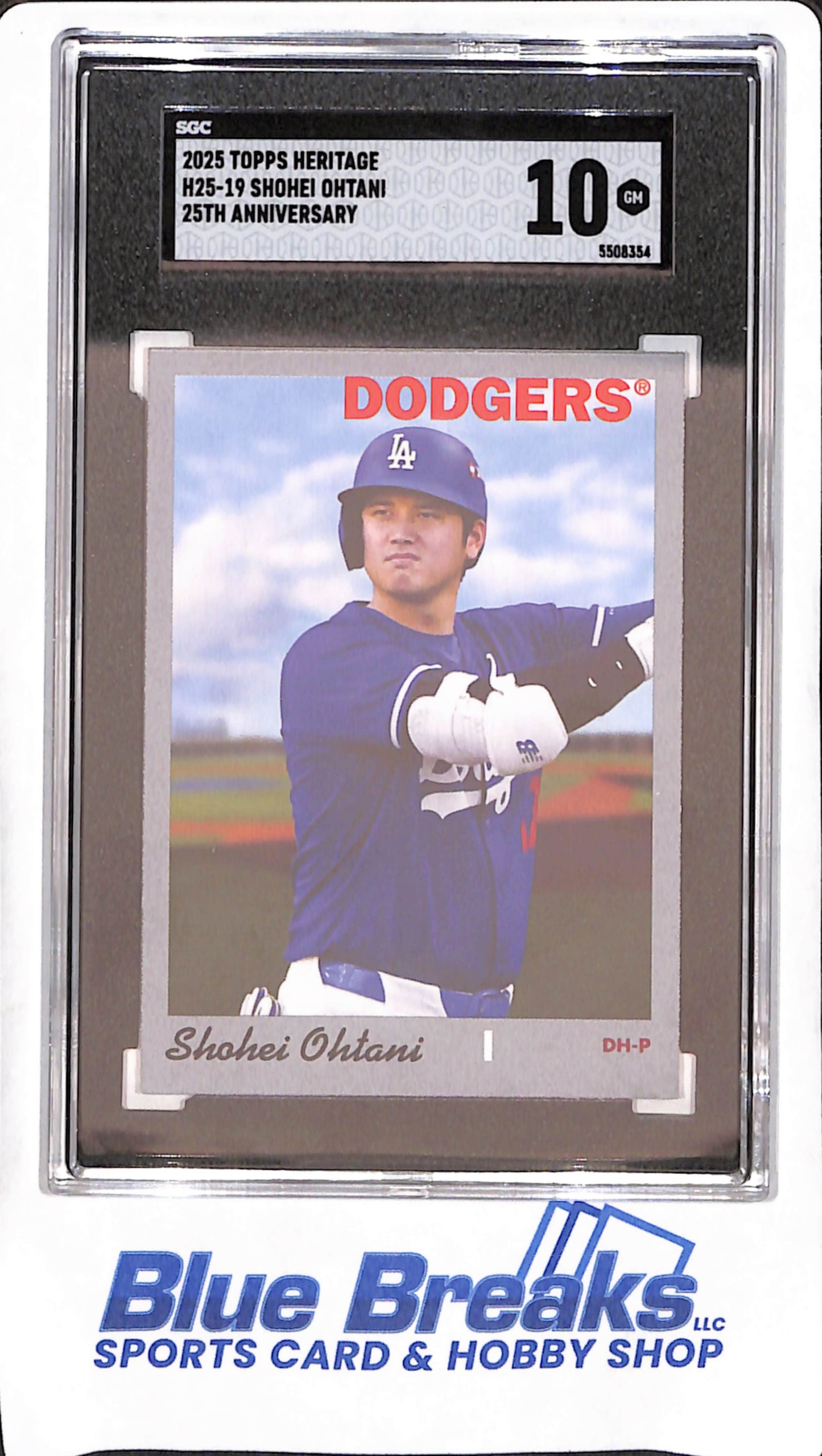2025 Topps Heritage - Shohei Ohtani - 25th Anniversary - Los Angeles Dodgers - Baseball - SGC 10 - #H25-19