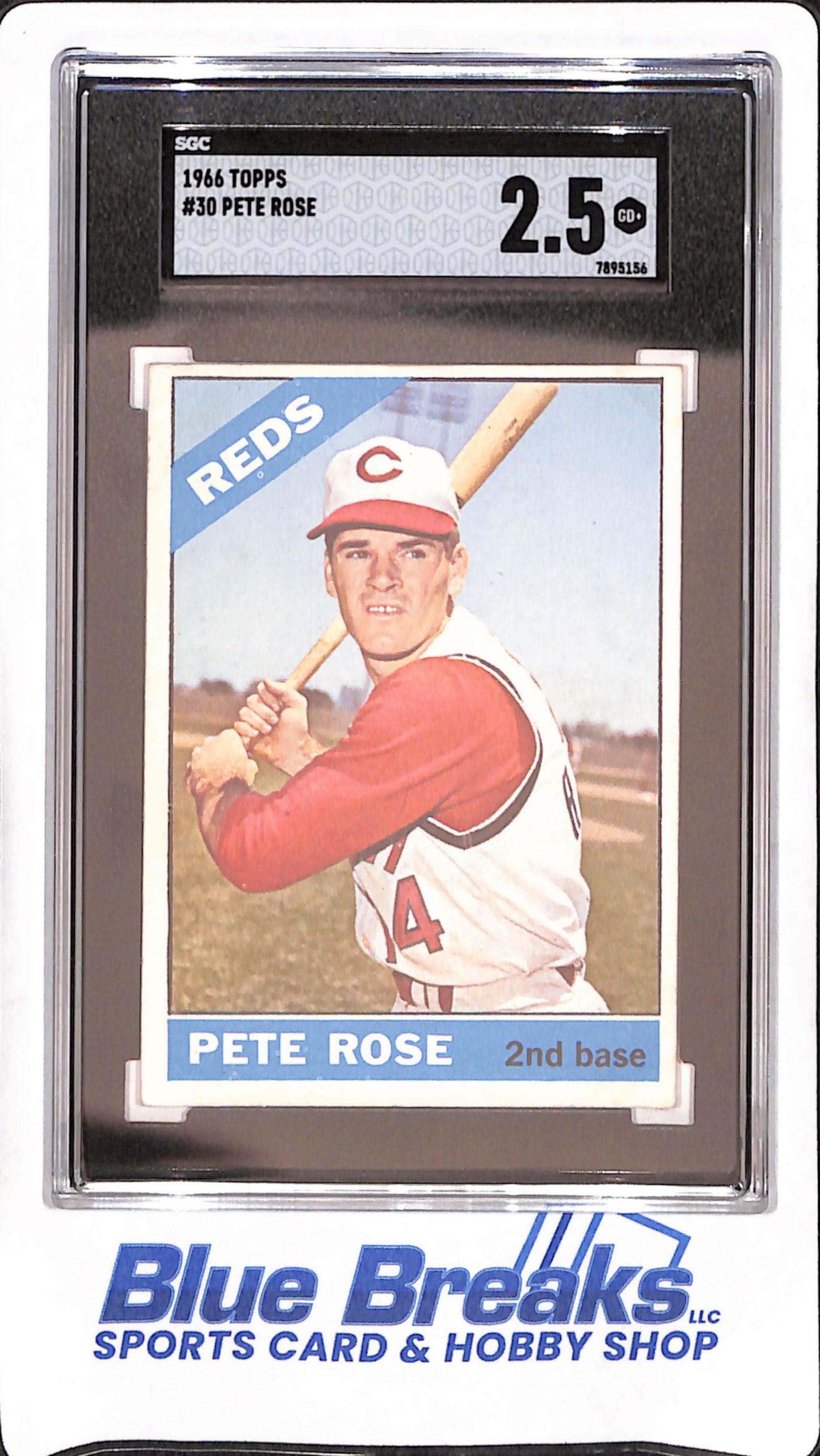 1966 Topps - Pete Rose - Cincinnati Reds - Baseball - SGC 2.5 - #30