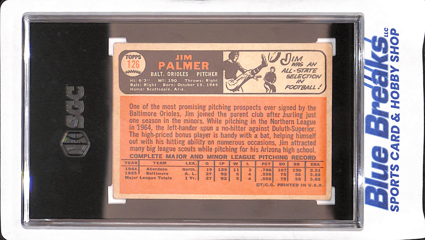 1966 Topps - Jim Palmer - Baltimore Orioles - Baseball - SGC 1.5 - #126
