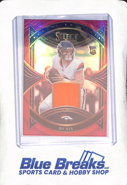 2024 Panini Select - Bo Nix - Rookie Swatches Relic - Denver Broncos - Football - #RS-BNX