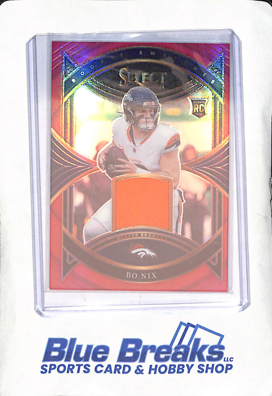 2024 Panini Select - Bo Nix - Rookie Swatches Relic - Denver Broncos - Football - #RS-BNX