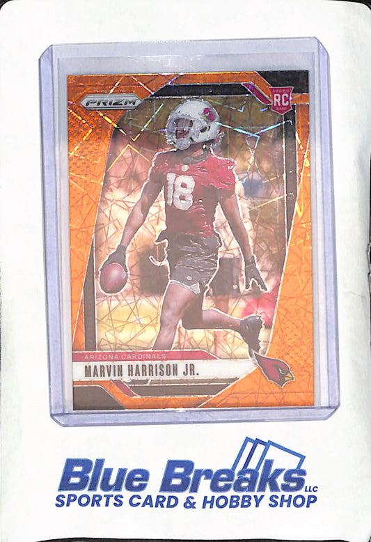 2024 Panini Prizm - Marvin Harrison Jr - Orange Lazer RC - Arizona Cardinals - Football - #375