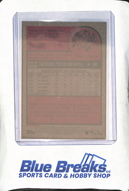 2024 Heritage - Jackson Merrill - No Signature Variation RC - San Diego Padres - Baseball - #689