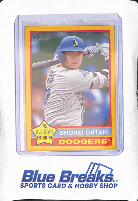 2025 Topps Heritage - Shohei Ohtani - Yellow Border - Los Angeles Dodgers - Baseball - #148