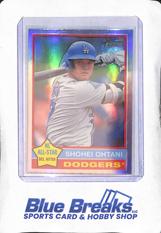 2025 Topps Heritage - Shohei Ohtani - Chrome Refractor - Los Angeles Dodgers - Baseball - #148