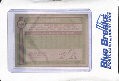 2025 Topps Heritage - Jackson Chourio - Cartoon Variation - Milwaukee Brewers - Baseball - #106