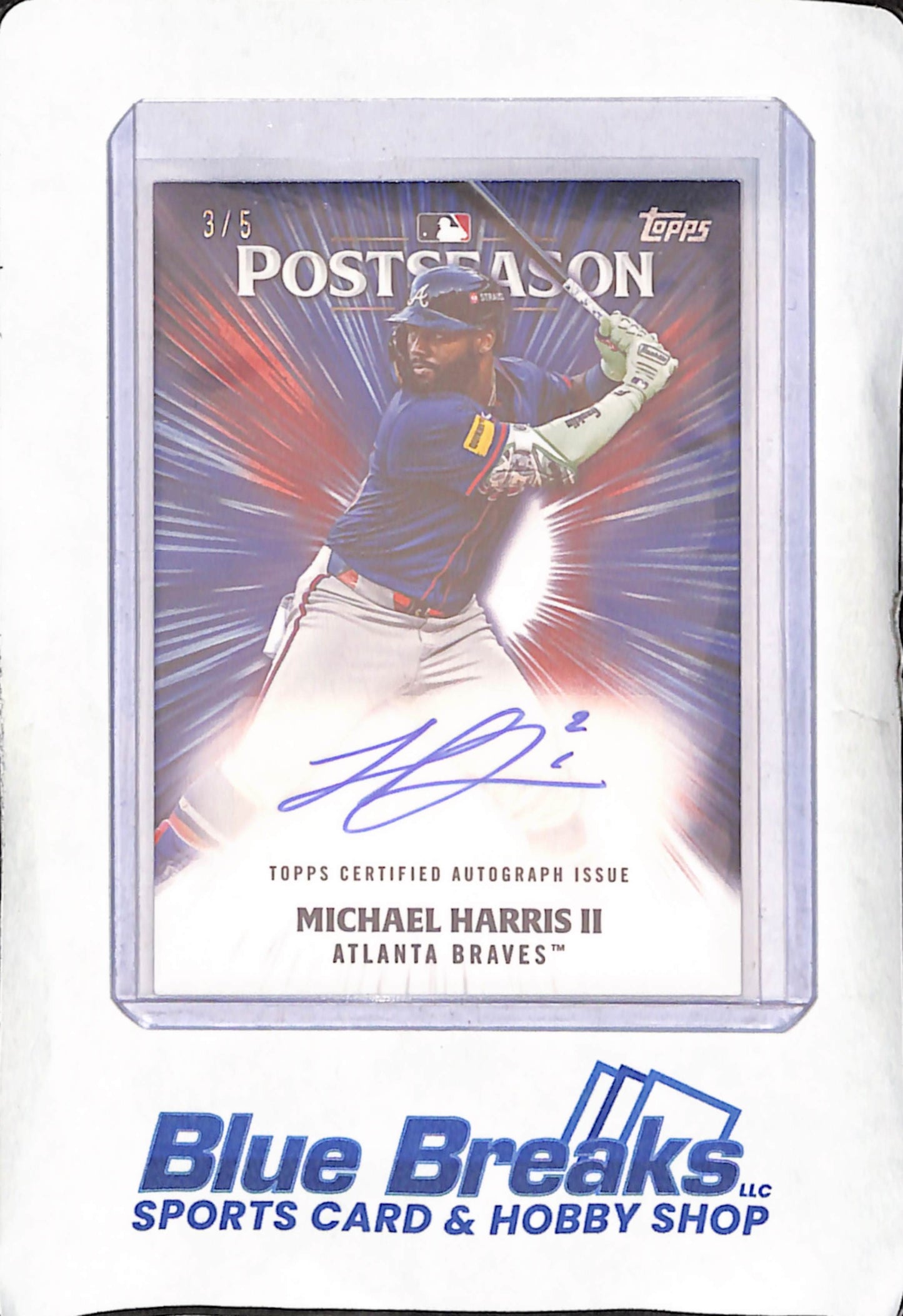 2025 Topps - Michael Harris II - PostSeason Performance Autograph - 3/5 - Atlanta Braves - Baseball - #PPA-MH