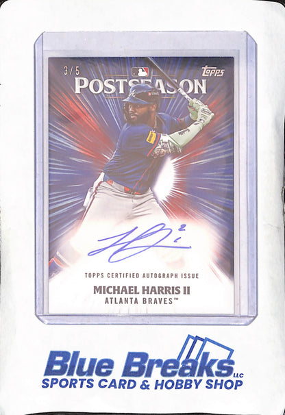 2025 Topps - Michael Harris II - PostSeason Performance Autograph - 3/5 - Atlanta Braves - Baseball - #PPA-MH