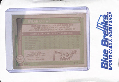 2025 Topps Heritage - Dylan Crews - Flipped Bat RC - Washington Nationals - Baseball - #247