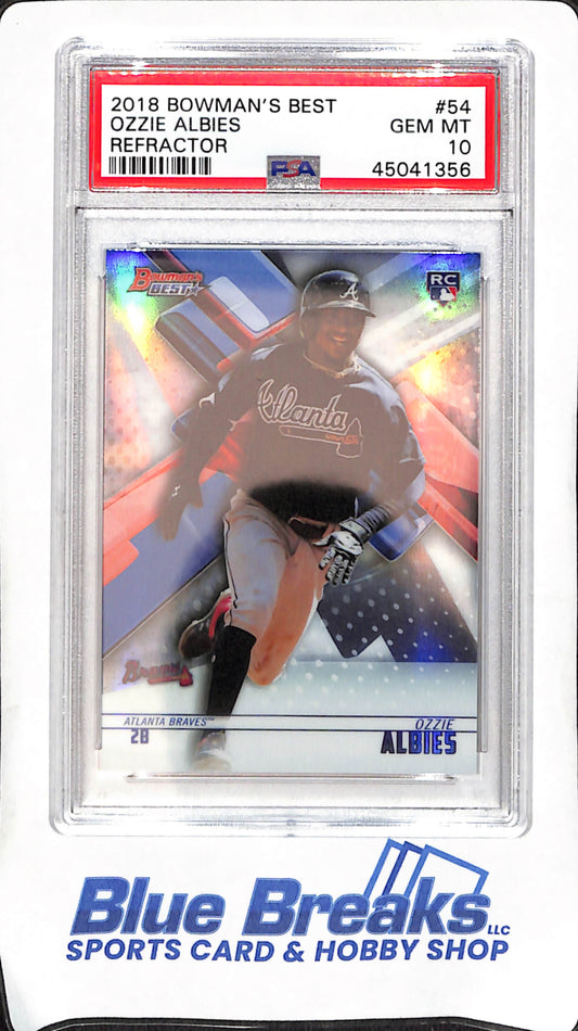 2018 Bowman's Best - Ozzie Albies - RC Refractor - Atlanta Braves - Baseball - PSA 10 - #54