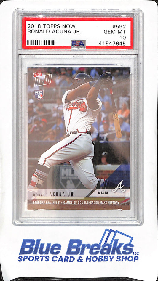2018 Topps Now - Ronald Acuna Jr - RC - Atlanta Braves - Baseball - PSA 10 - #592