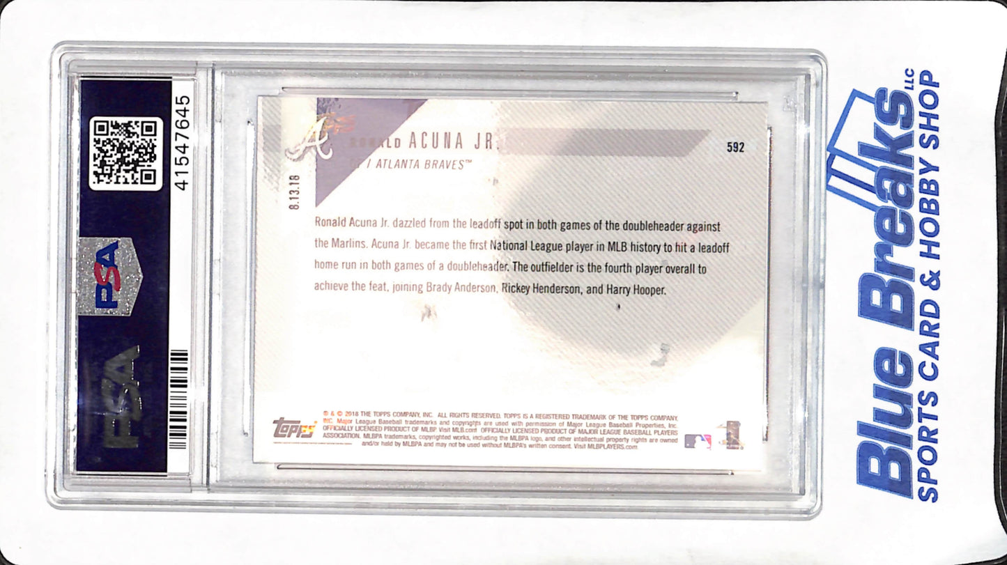 2018 Topps Now - Ronald Acuna Jr - RC - Atlanta Braves - Baseball - PSA 10 - #592
