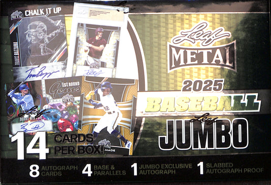 2025 Leaf Metal Baseball Jumbo Box - Sealed Wax