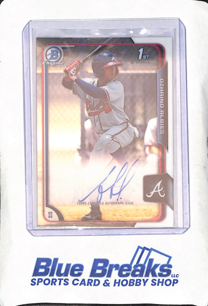 2015 Bowman Chrome - Ozhaino  Albies - 1st Bowman Autograph - Atlanta Braves - Baseball - #BCAP-DAL