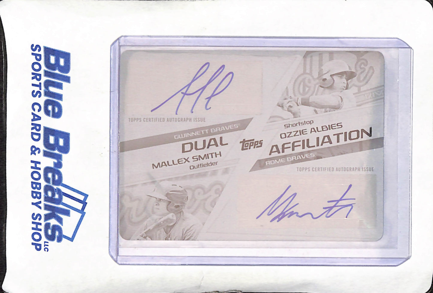 2016 Topps Pro Debut - Ozzie Albies - Mallex Smith - Printing Plate Dual Autographs  - 1/1 - Toronto Blue Jays - Baseball - #DAA-AS