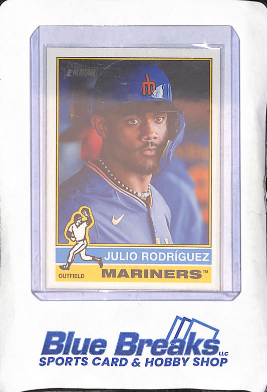 2025 Topps Heritage - Julio Rodriguez - Flipped Bat Variation - Seattle Mariners - Baseball - #360