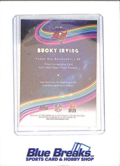 2025 Topps Finest - Bucky Irving - Black Geometric Autograph - 47/50 - Tampa Bay Buccaneers - Football - #FA- BI