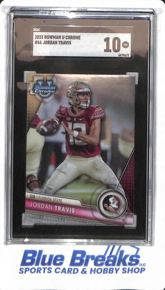 2023 Bowman U Chrome - Jordan Travis - #66 - SGC 10 - Florida State Seminoles - Football