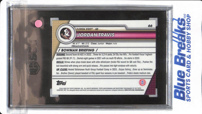 2023 Bowman U Chrome - Jordan Travis - #66 - SGC 10 - Florida State Seminoles - Football