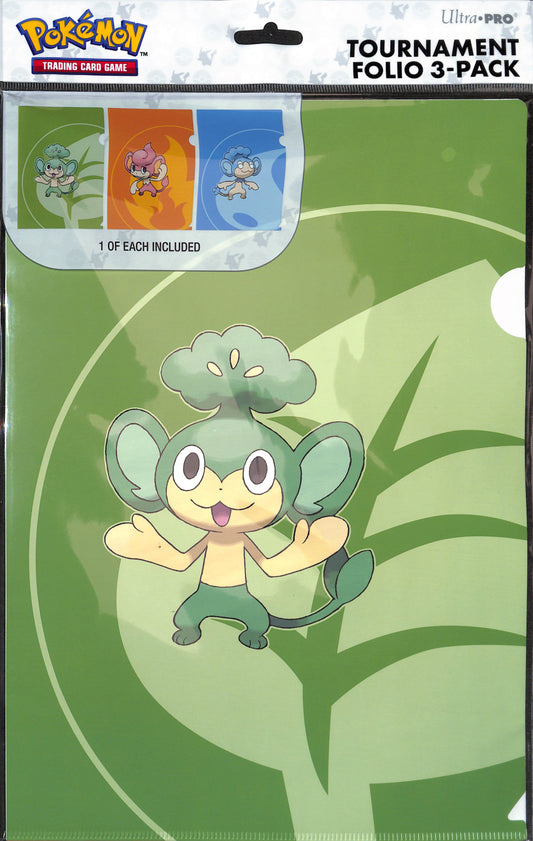 Ultra-Pro - Tournament Folio 3-Pack featuring Pansage, Pansear, Panpour - Pokemon - Supplies