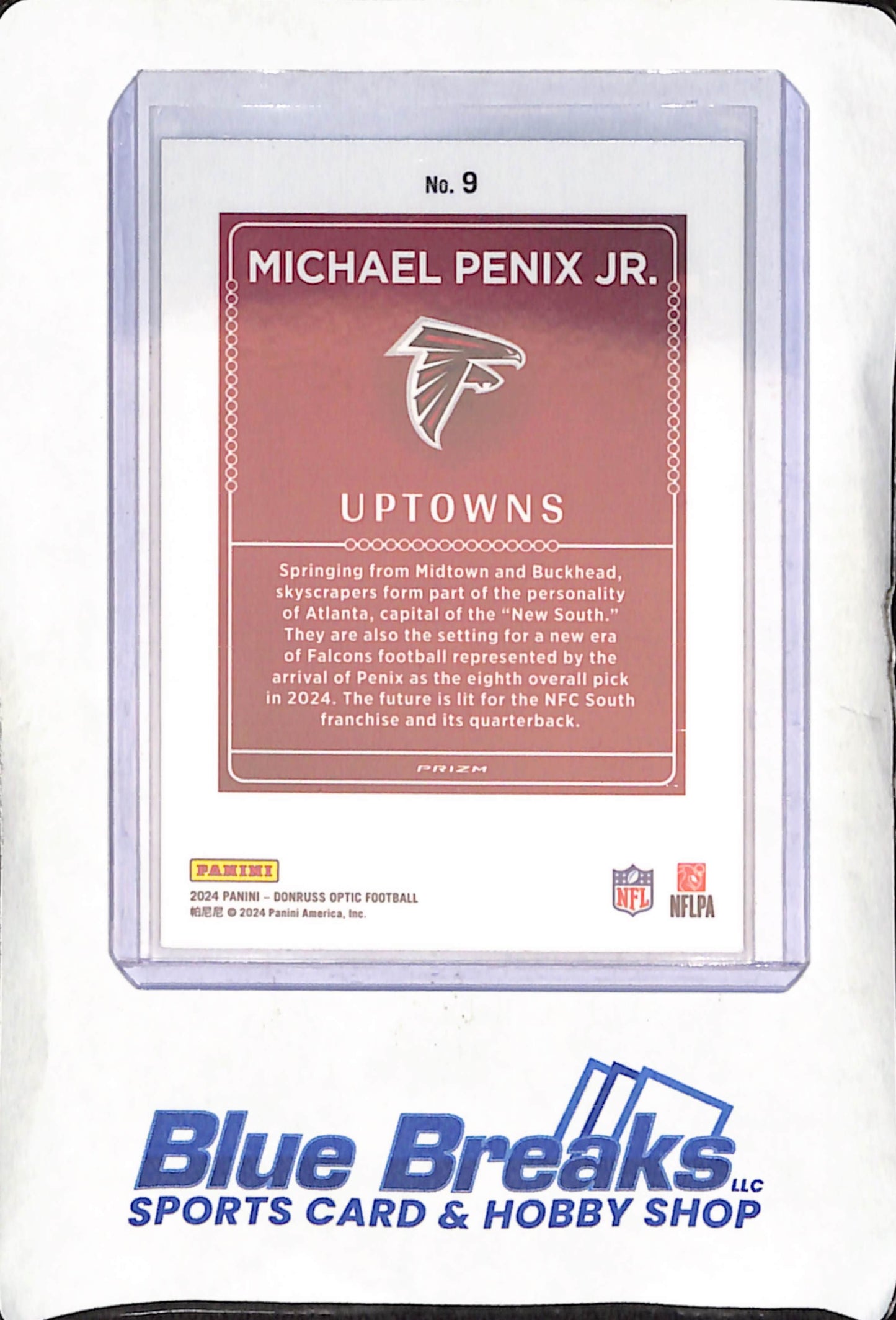 2024 Panini Donruss Optic - Michael Penix Jr - Uptown RC - Atlanta Falcons - Football - #9