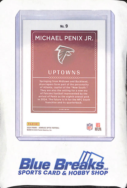 2024 Panini Donruss Optic - Michael Penix Jr - Uptown RC - Atlanta Falcons - Football - #9
