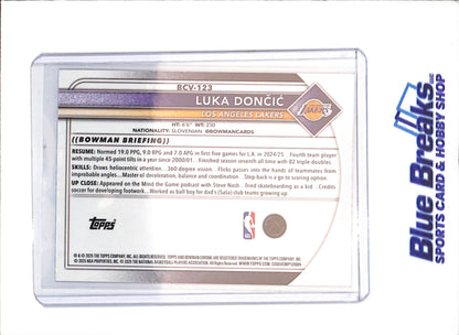 2025-26 Bowman Chrome - Luka Doncic - Geometric Refractor - Los Angeles Lakers - Basketball - #BCV-123
