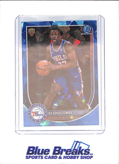 2025-26 Bowman Chrome Sapphire - VJ Edgecombe - RC - Philadelphia 76ers - Basketball - #BCV-3
