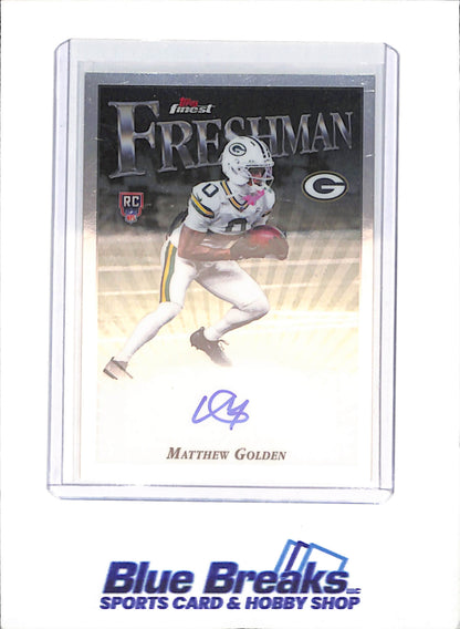 2025 Topps Finest - Matthew Golden - Freshman Autograph - RC - Green Bay Packers - Football - #FFA-MG