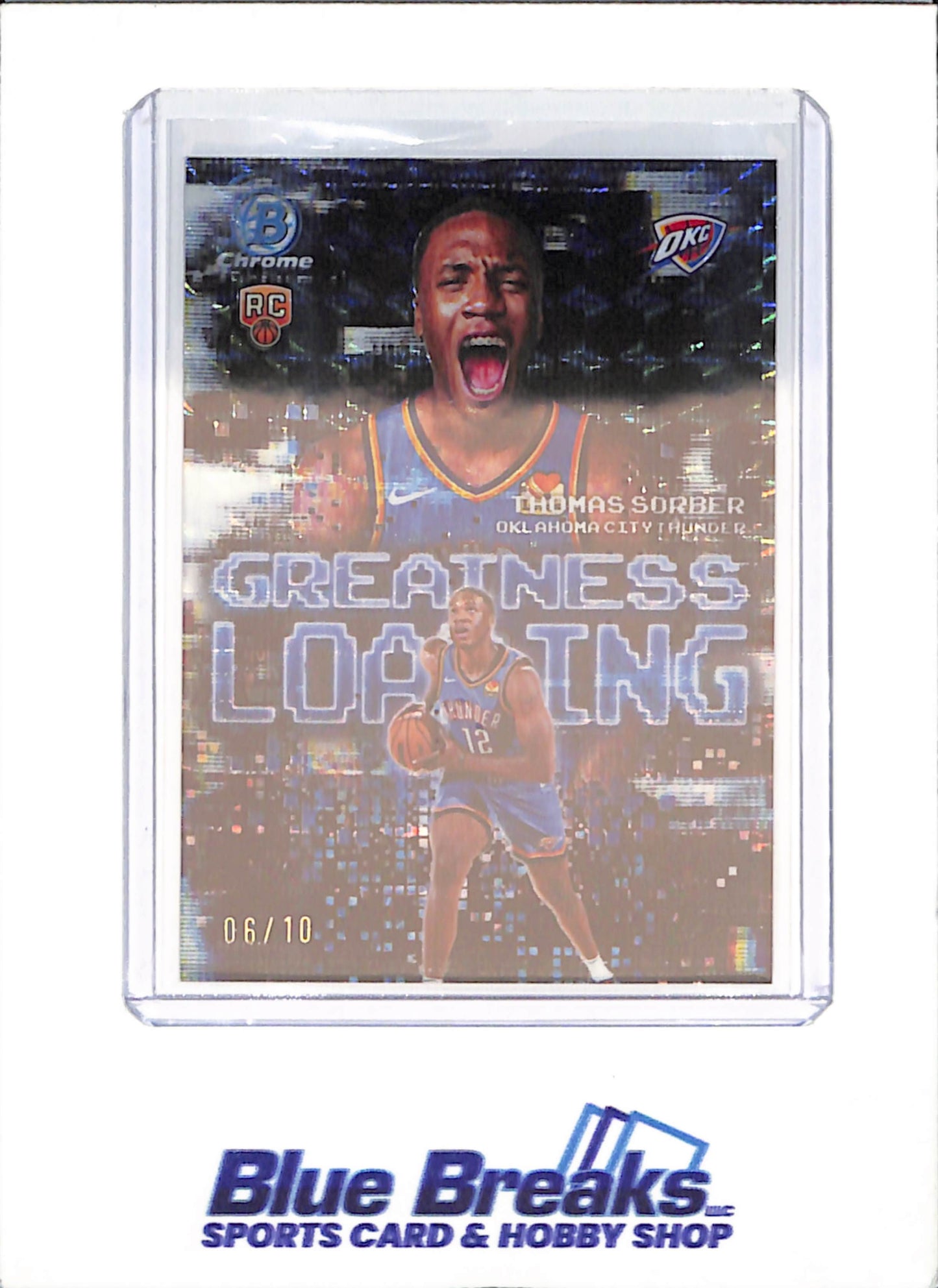 2025-26 Bowman Chrome - Thomas Sorber - Greatness Loading - RC - Oklahoma City Thunder - Basketball - #GL-15