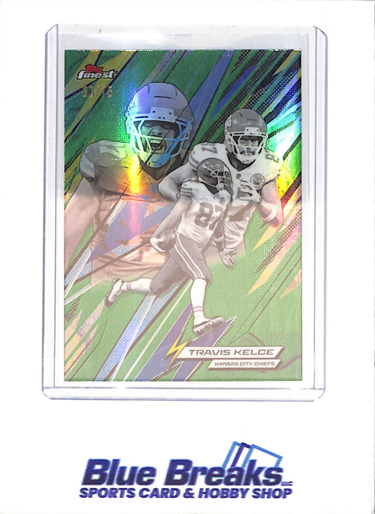 2025 Topps Finest - Travis Kelce - Power Kings - 63/75 - Kansas City Chiefs - Football - #PK-8