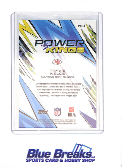 2025 Topps Finest - Travis Kelce - Power Kings - 63/75 - Kansas City Chiefs - Football - #PK-8