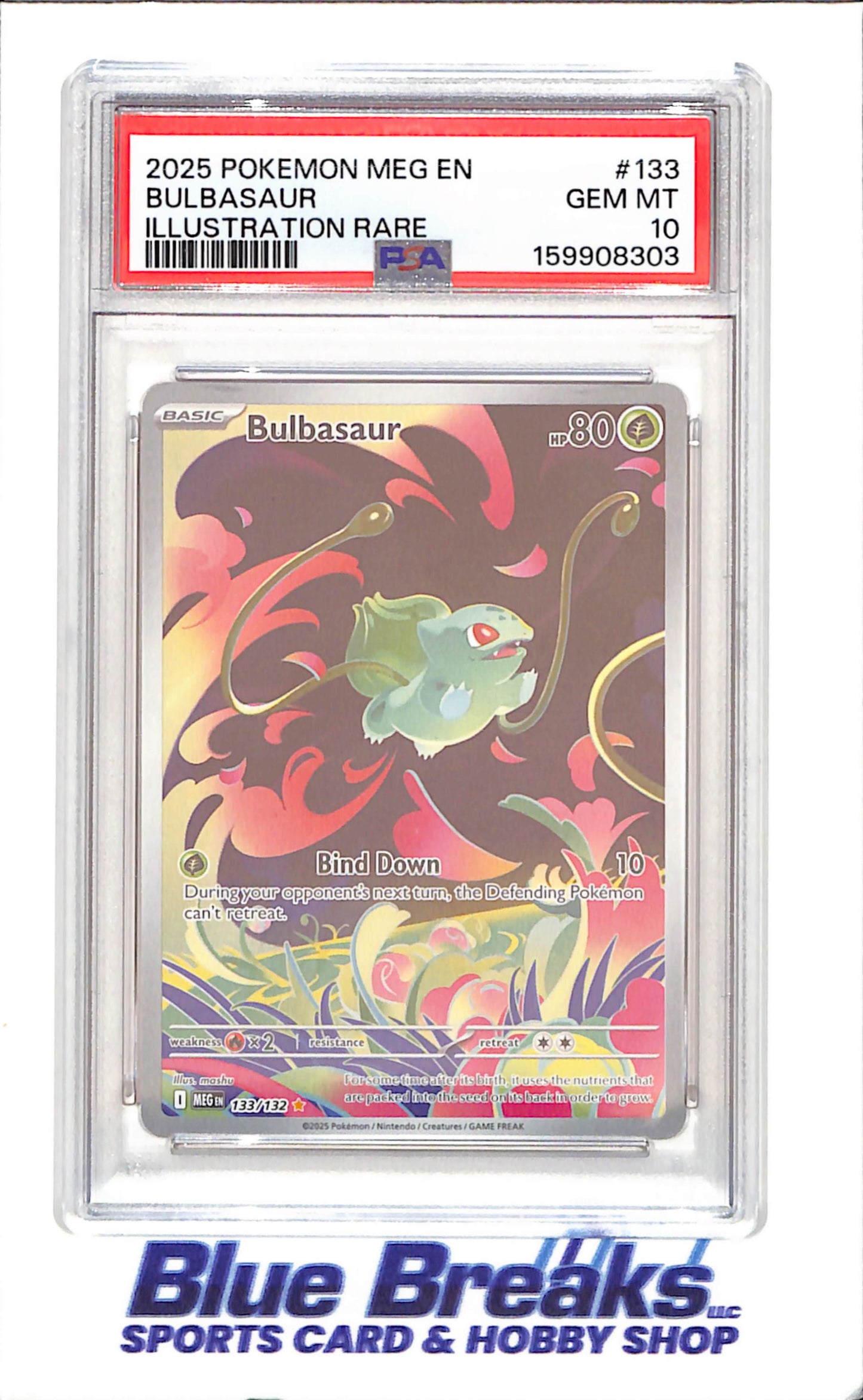 2025 Pokemon Mega Evolution - Bulbasaur - Illustration Rare - PSA 10 - 133/132