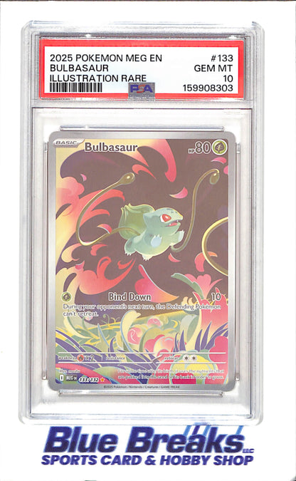 2025 Pokemon Mega Evolution - Bulbasaur - Illustration Rare - PSA 10 - 133/132