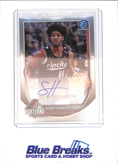 2025-26 Bowman Chrome - Scoot Henderson - Autograph - Portland Trailblazers - Basketball - #BCA-SH
