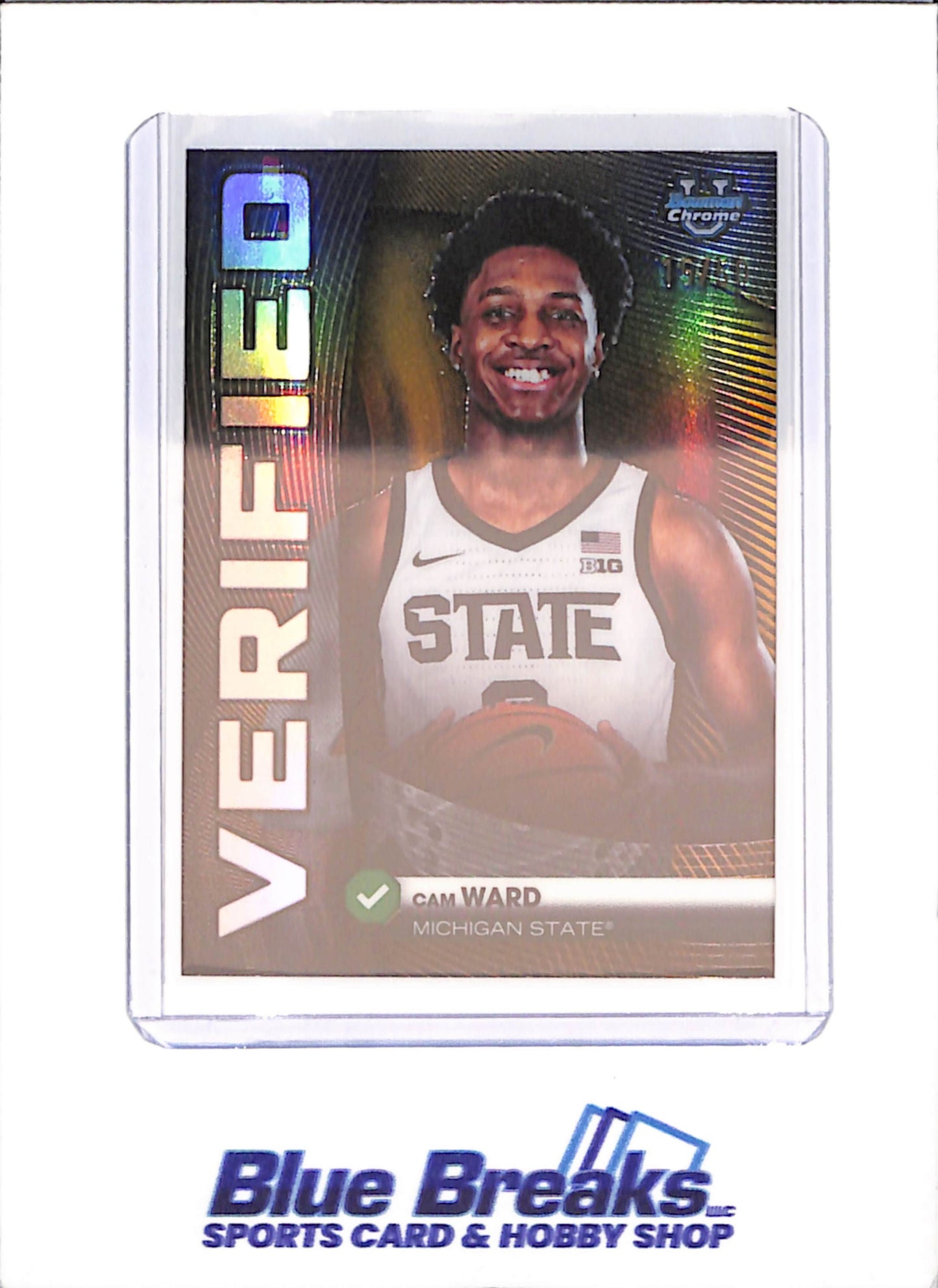 2025-26 Bowman U Chrome - Cam Ward - Verified - 15/50 - Michigan State - Basketball - #BV-25