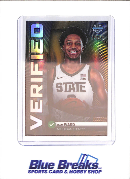2025-26 Bowman U Chrome - Cam Ward - Verified - 15/50 - Michigan State - Basketball - #BV-25