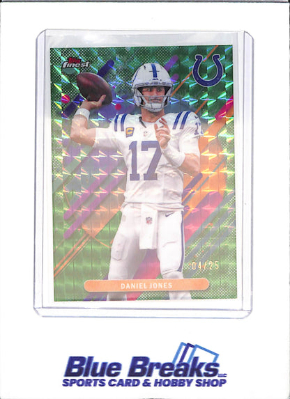 2025 Topps Finest - Daniel Jones - Green Geometric - 4/25 - Indianapolis Colts - Football - #235
