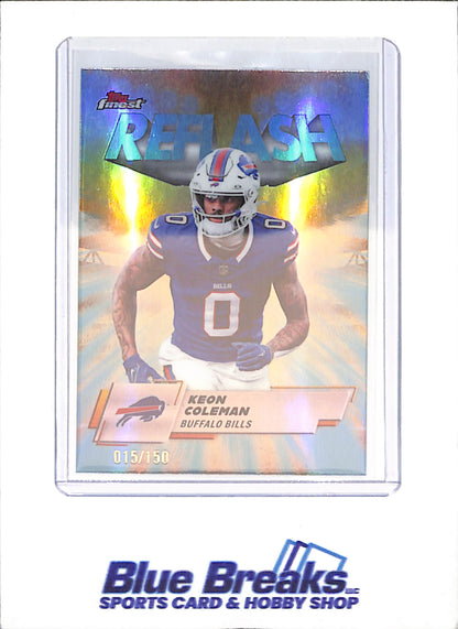 2025 Topps Finest - Keon Coleman - Reflash - 15/150 - Buffalo Bills - Football - #RF-11