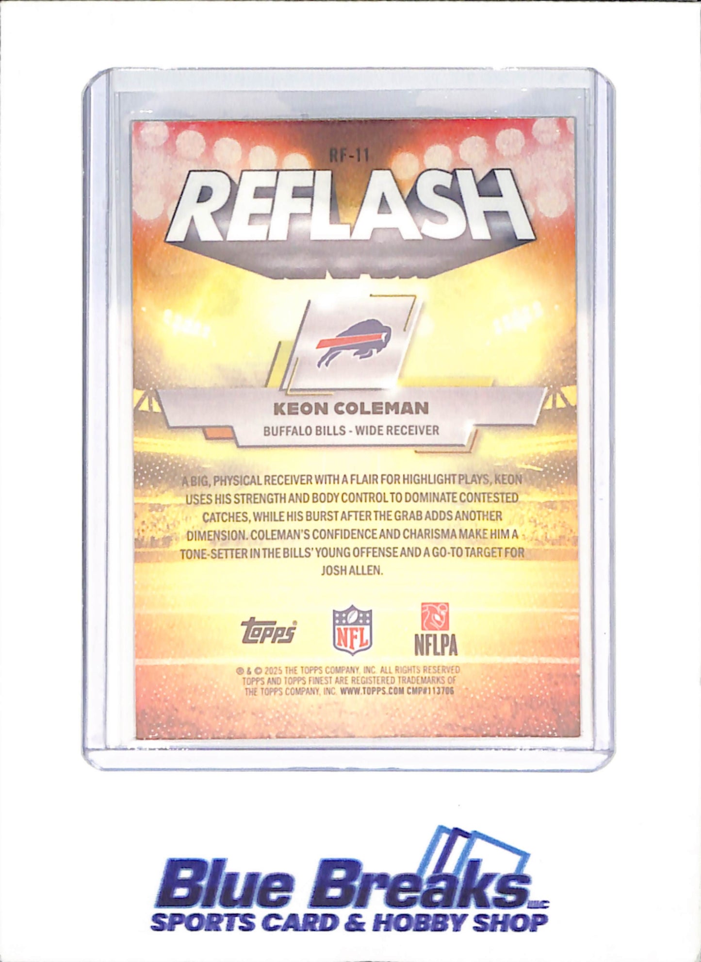 2025 Topps Finest - Keon Coleman - Reflash - 15/150 - Buffalo Bills - Football - #RF-11