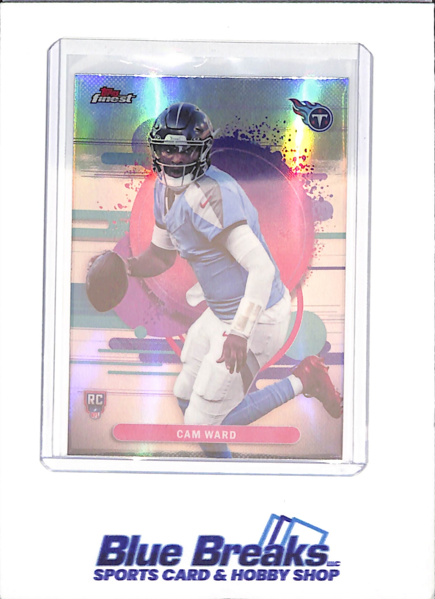 2025 Topps Finest - Cam Ward - RC - Refractor - Tennessee Titans - Football - #101