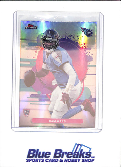 2025 Topps Finest - Cam Ward - RC - Refractor - Tennessee Titans - Football - #101